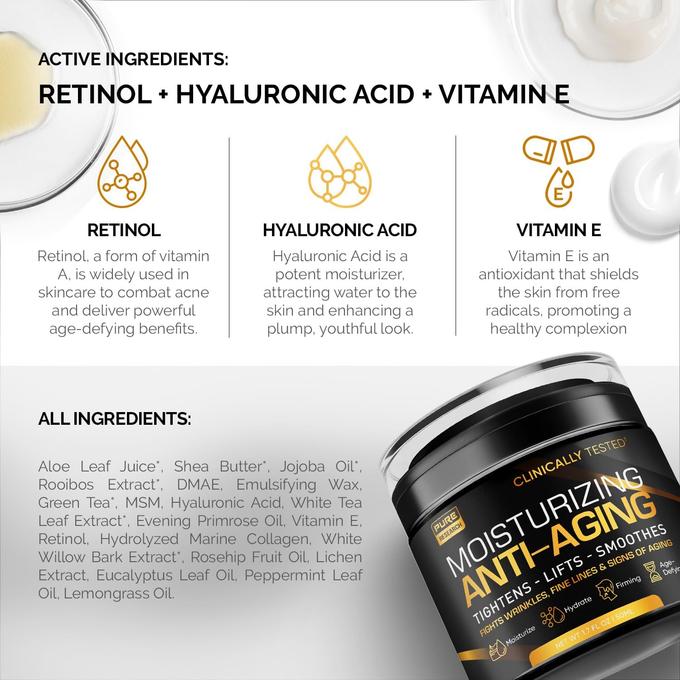 Anti aging cream-Crème hydratante au rétinol et au collagène