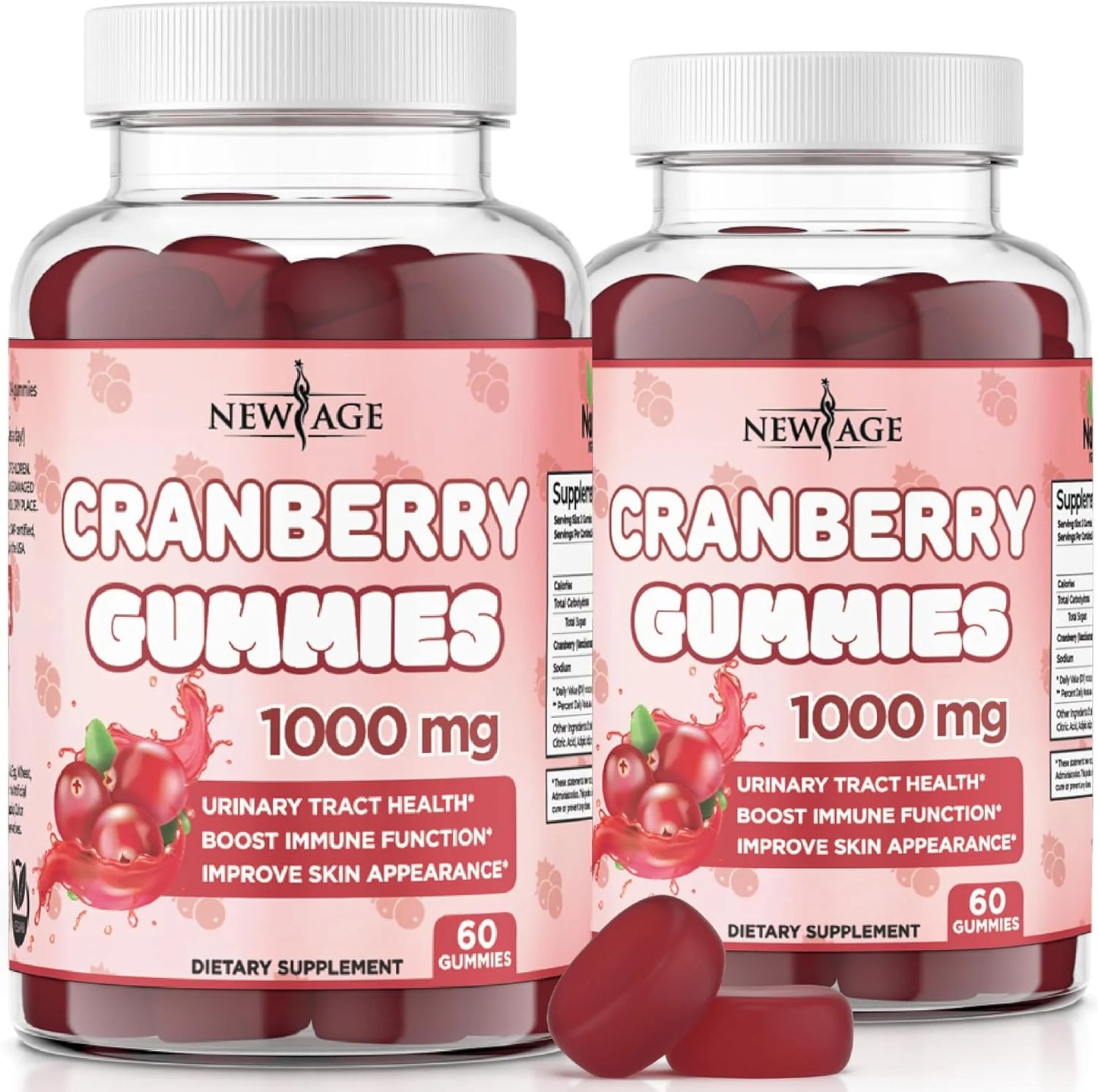 Gummies Canneberge avec Probiotiques et Collagène