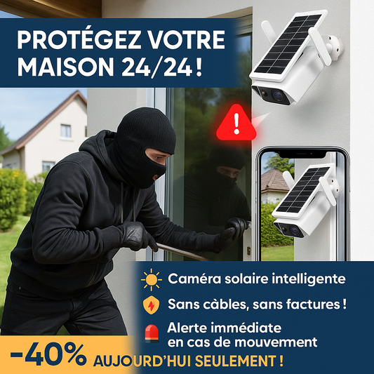 Caméra de sécurité  à panneau solaire