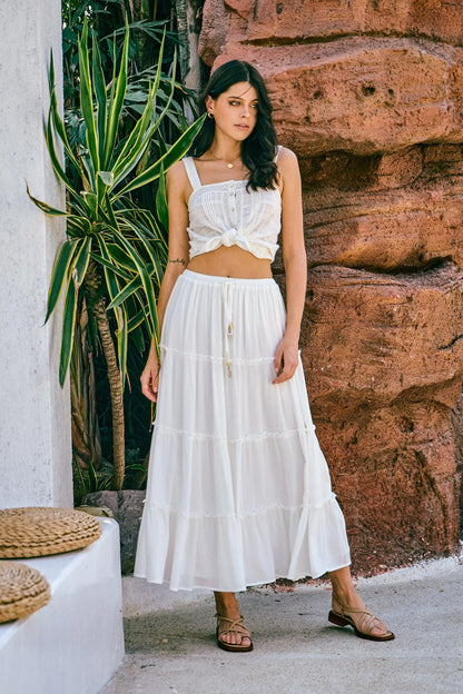 White maxi skirt (Taille Standard )